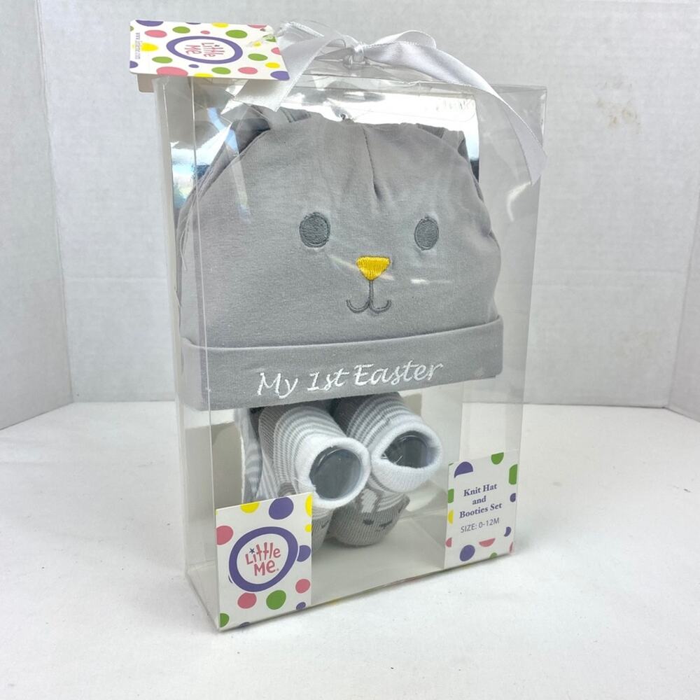 Little Me My 1st Easter Knit Hat Booties Set 0-12M